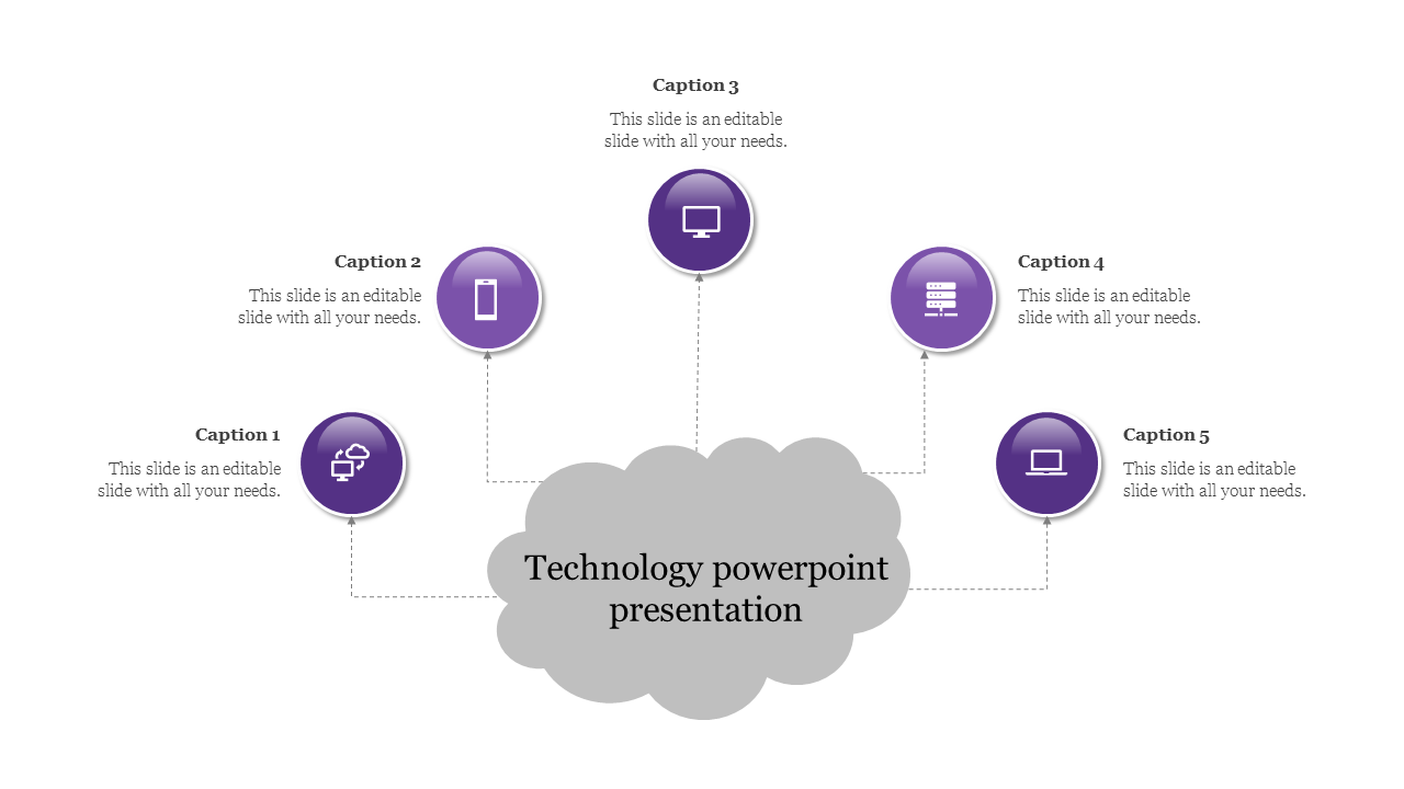 technology powerpoint presentation-purple